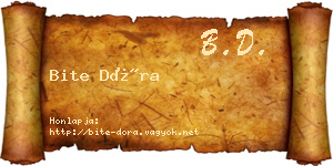 Bite Dóra névjegykártya
