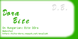 dora bite business card